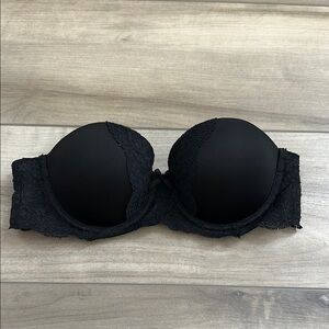 Victoria's Secret Black Strapless Push-Up Bra